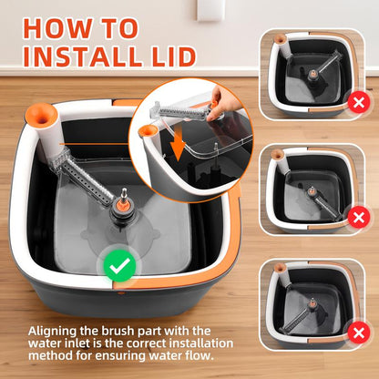 Spin Mop and Bucket System, Includes Spin Mop, Dual Compartment Mop Bucket and Thick Washable Microfiber Mop Pads